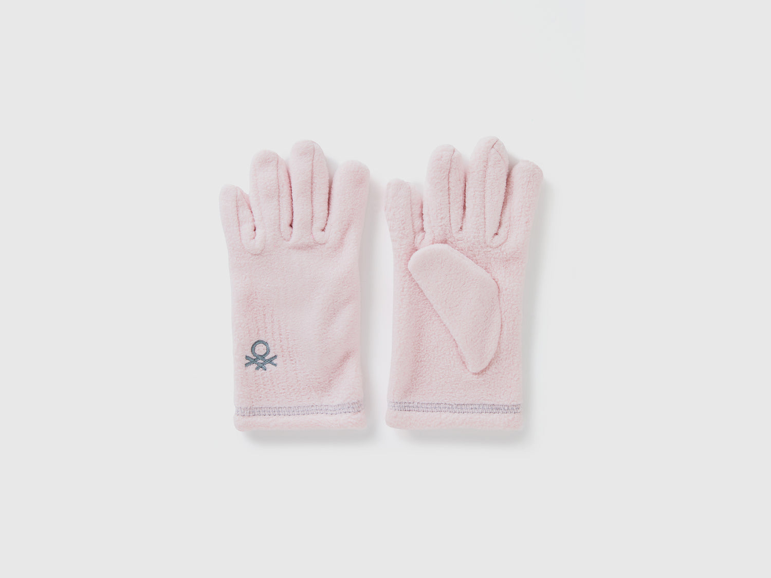 Guanti in pile da bambino rosa tenue | Benetton Outlet