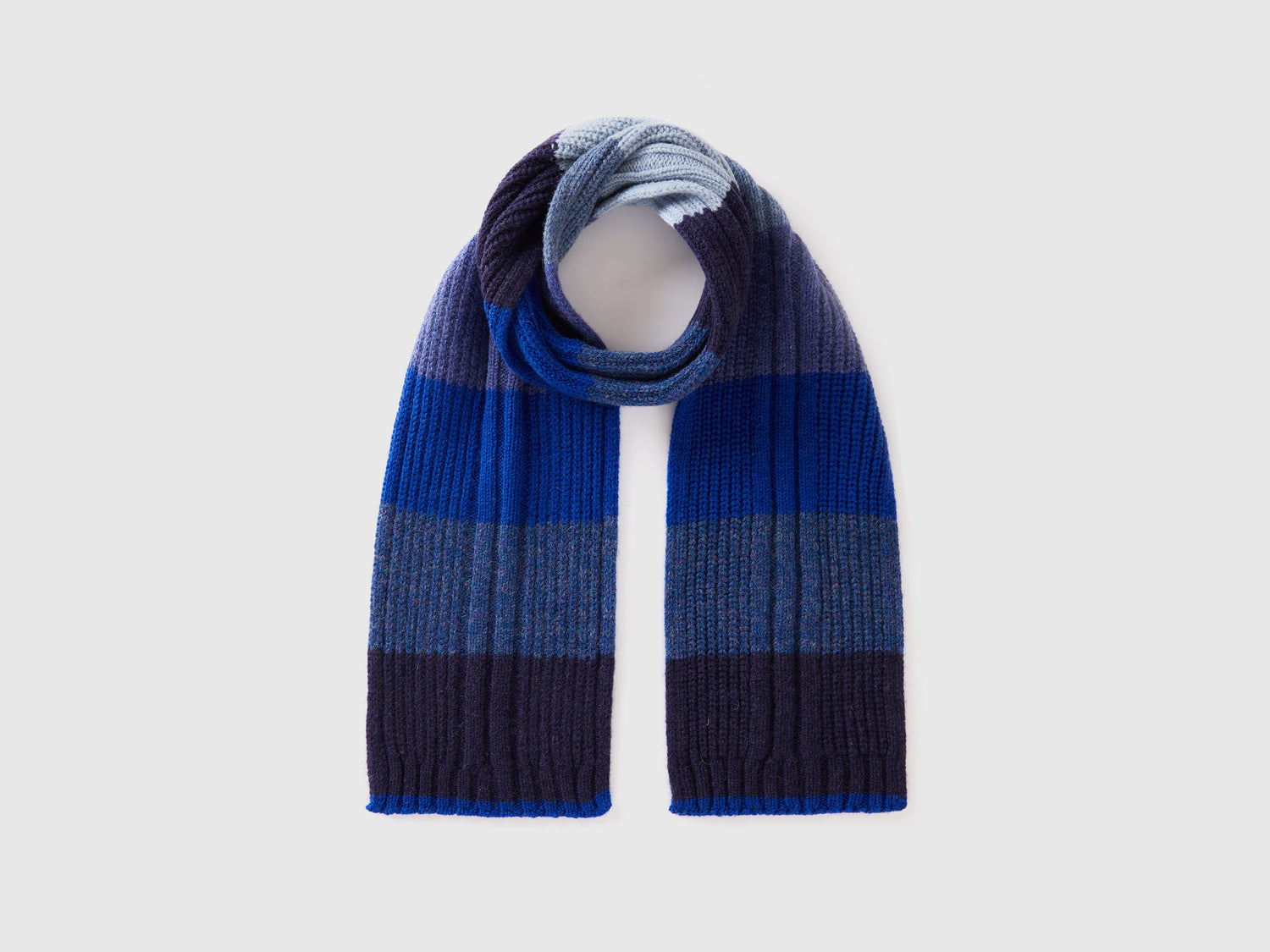 Sciarpa a righe in pura lana Shetland da uomo multi-color | Benetton Outlet