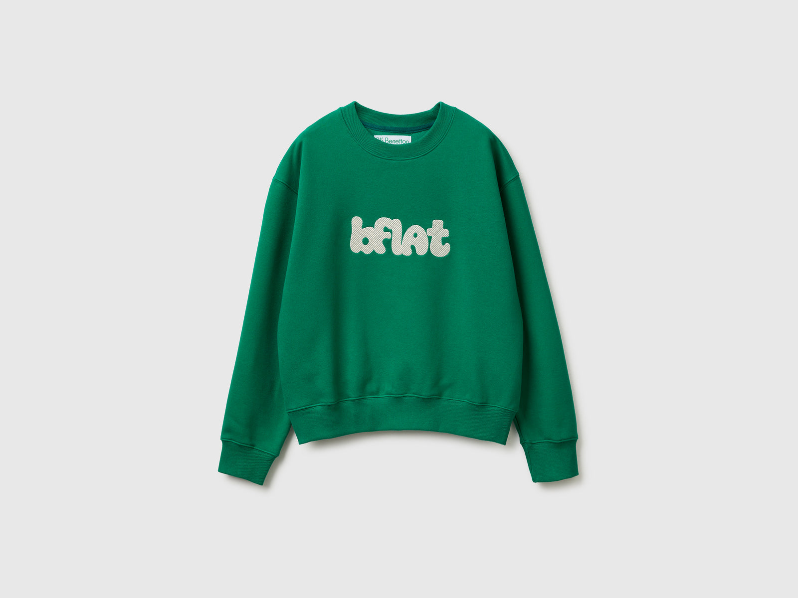 Felpa con ricamo da donna verde | Benetton Outlet