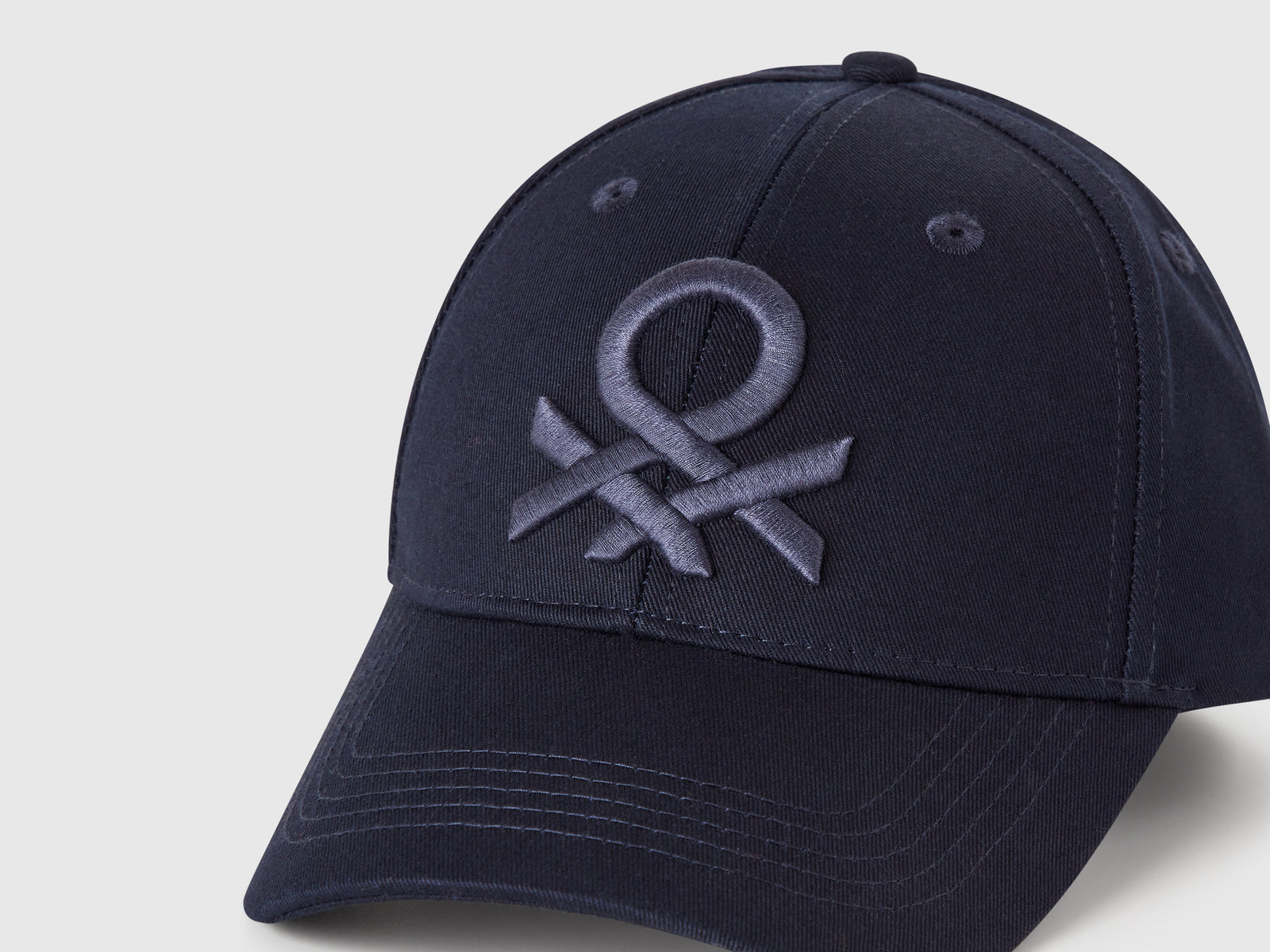 Cappello baseball con logo ricamato da uomo blu scuro 3 | Benetton Outlet