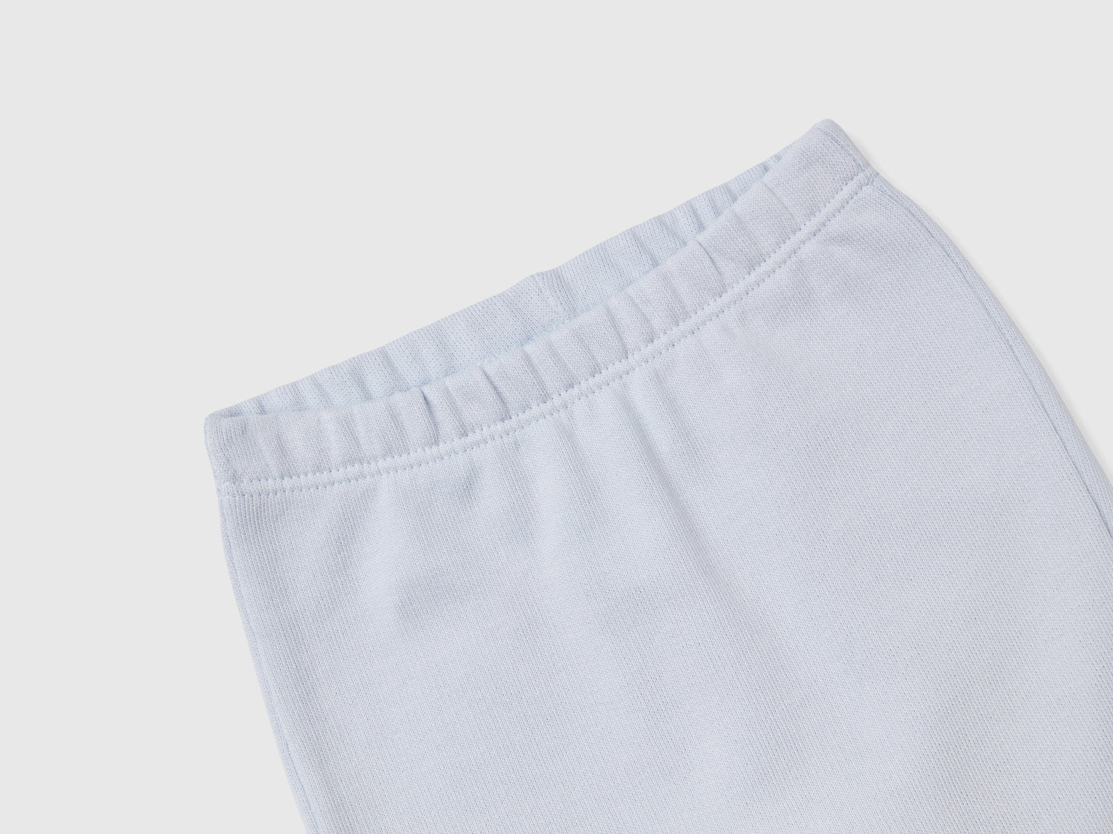 Completino in felpa di cotone bio da neonato celeste 2 | Benetton Outlet