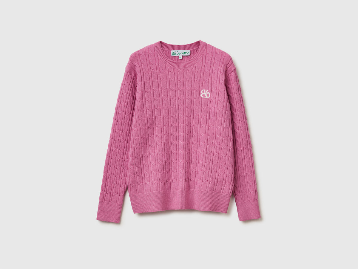 Maglione con trecce