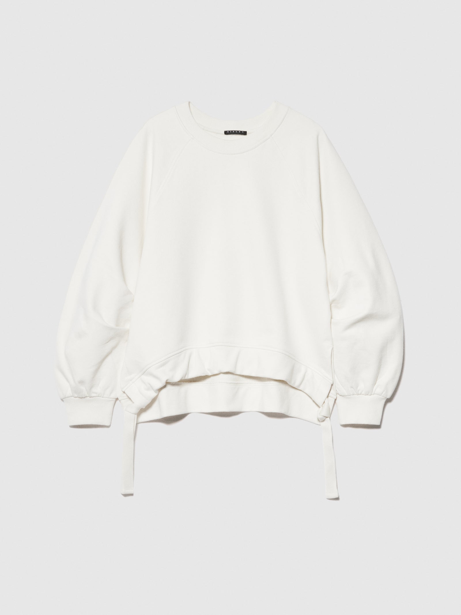 Felpa over con coulisse da donna bianco panna | Sisley Outlet
