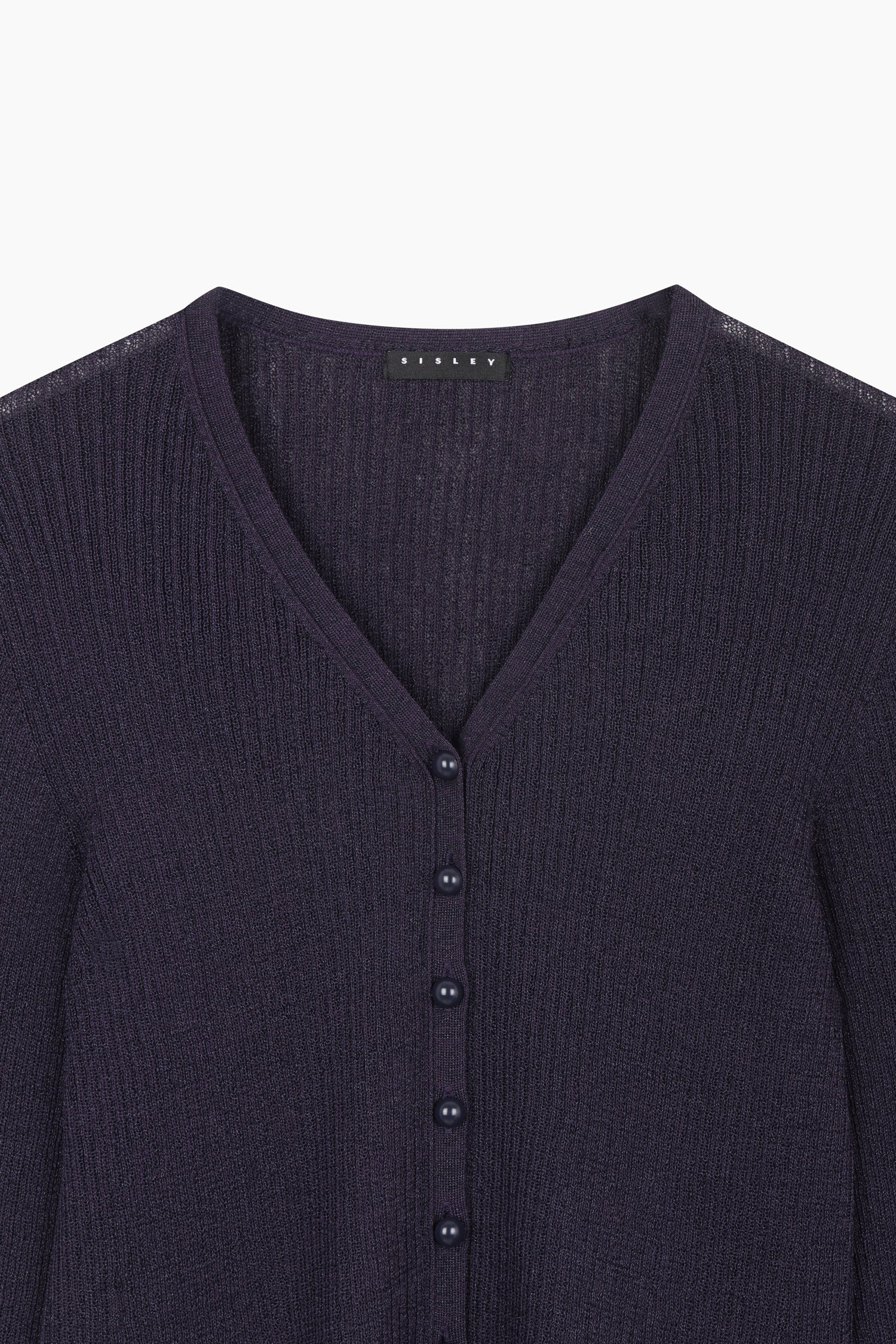 Cardigan blu con bottoni a perla da donna blu scuro 3 | Sisley Outlet