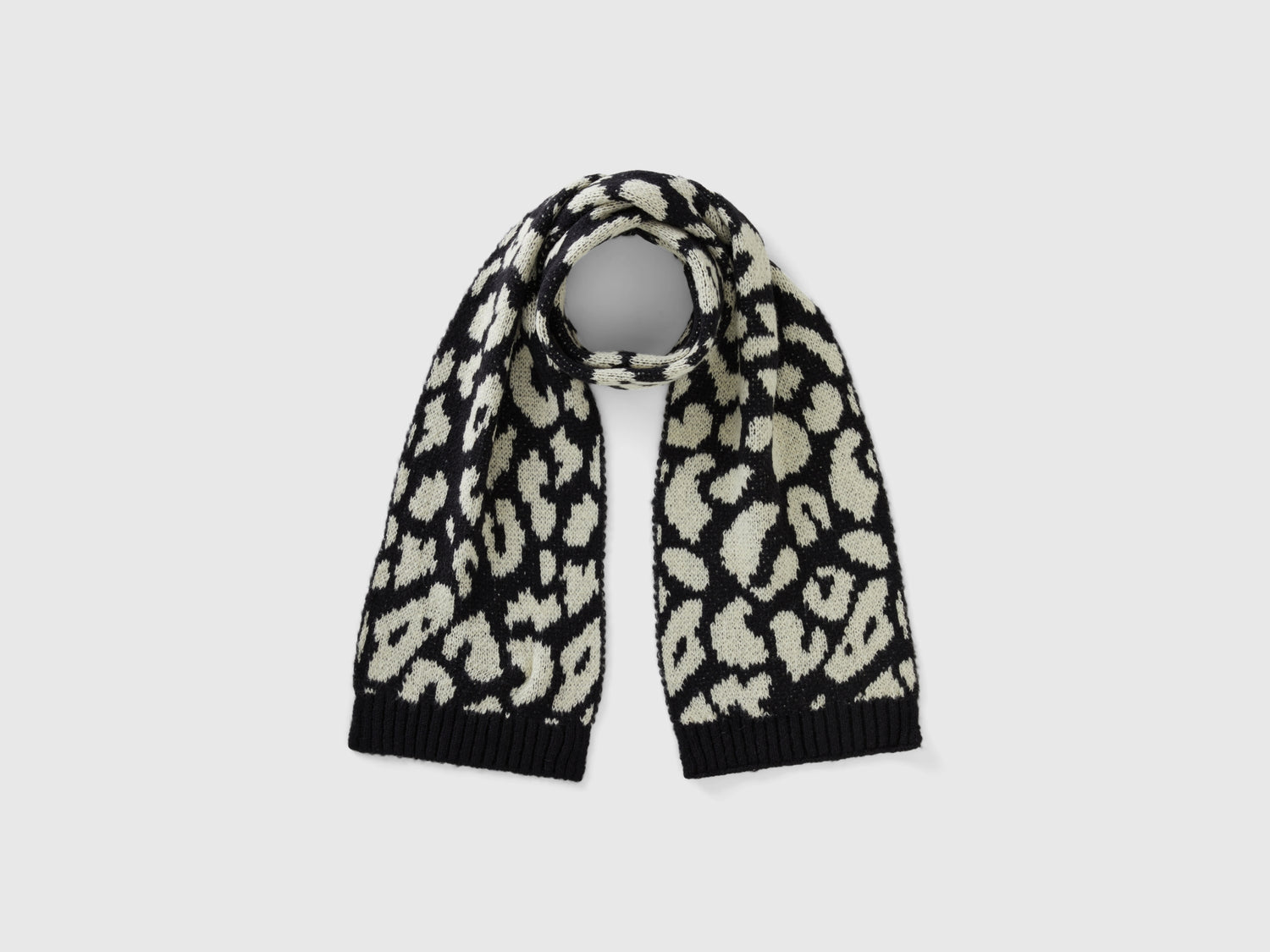 Sciarpa animalier in misto lana da bambina multi-color | Benetton Outlet