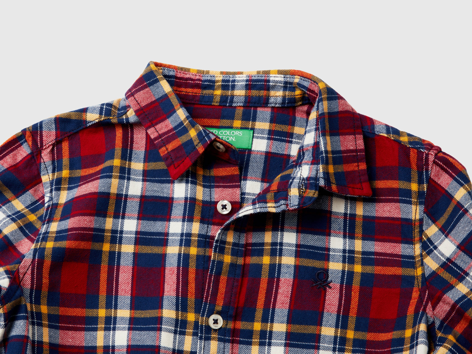 Camicia scozzese 100% cotone da bambino multi-color 3 | Benetton Outlet