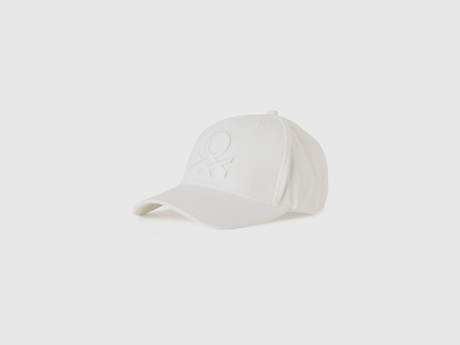 Cappello baseball con logo ricamato da uomo bianco panna | Benetton Outlet