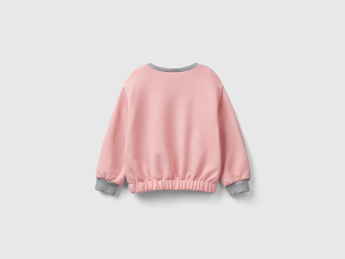 Felpa color block con stampa