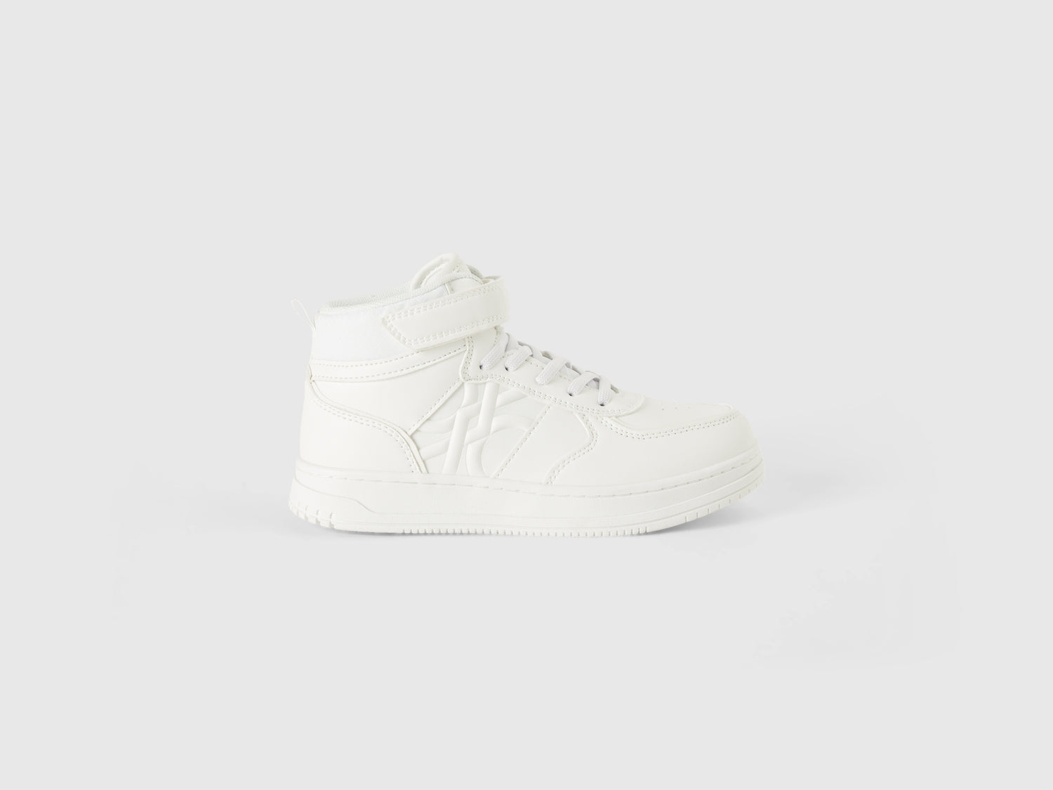 Sneakers alte con logo da bambino bianco | Benetton Outlet