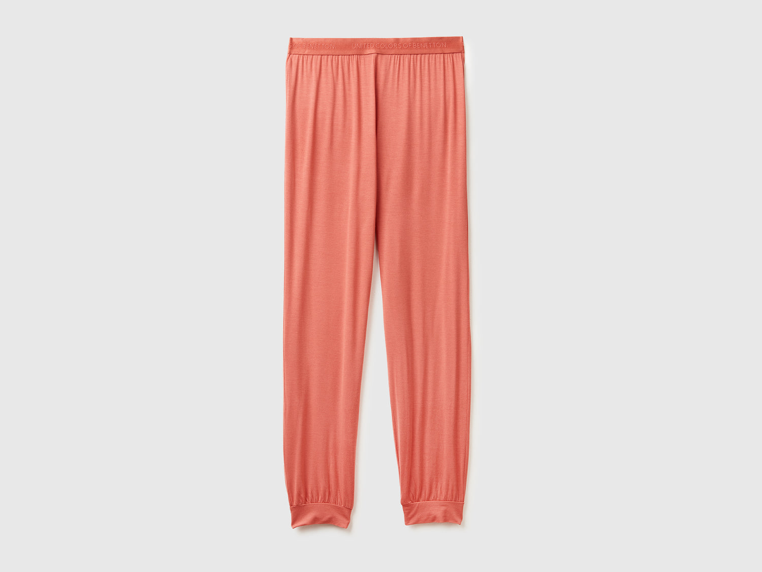 Pantaloni in Modal stretch da donna arancione | Benetton Outlet