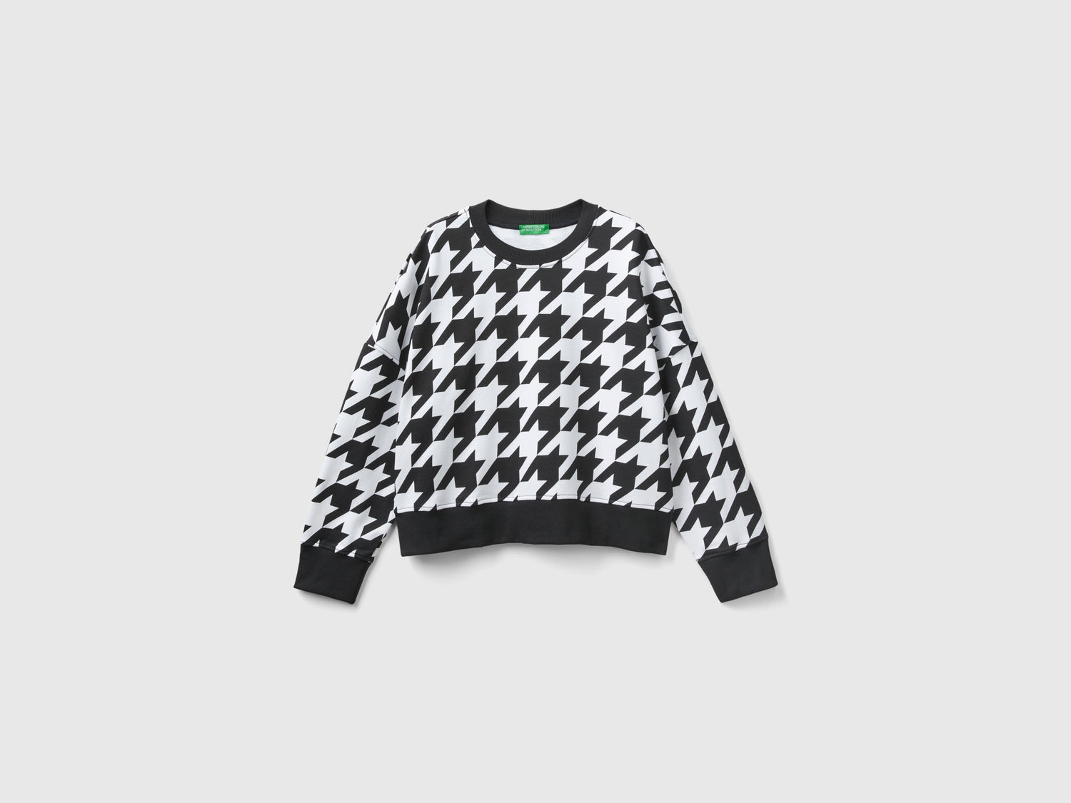 Felpa chiusa pied de poule da donna multi-color | Benetton Outlet