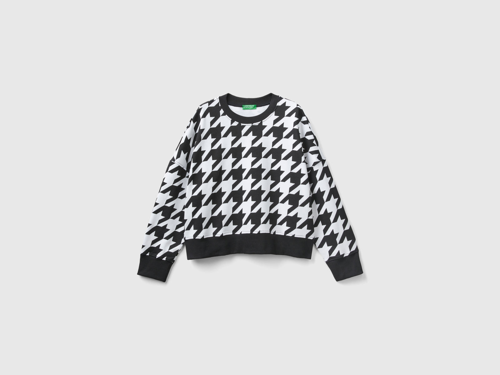 Felpa chiusa pied de poule da donna multi-color | Benetton Outlet