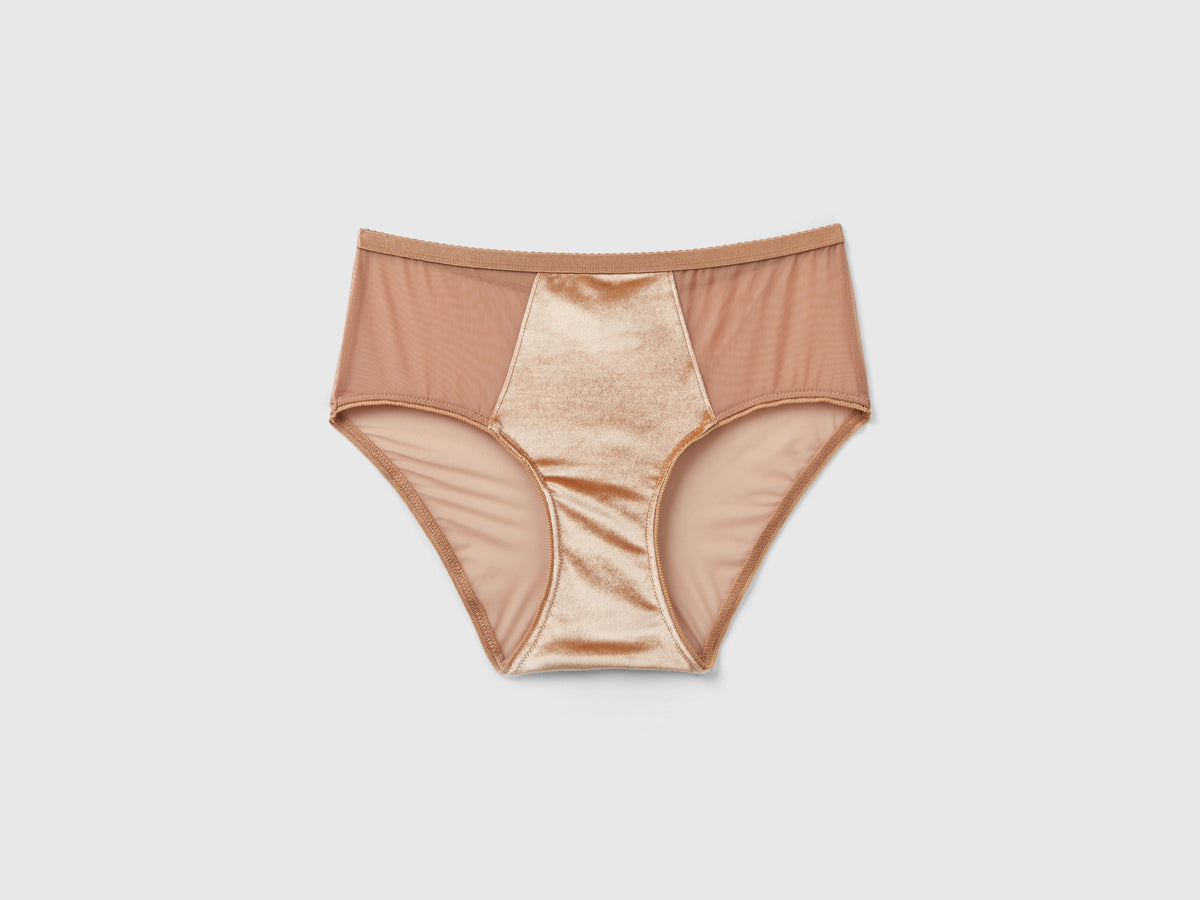 Slip fianco alto in velour