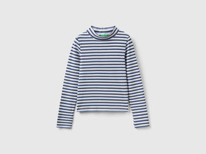 T-shirt lupetto a righe