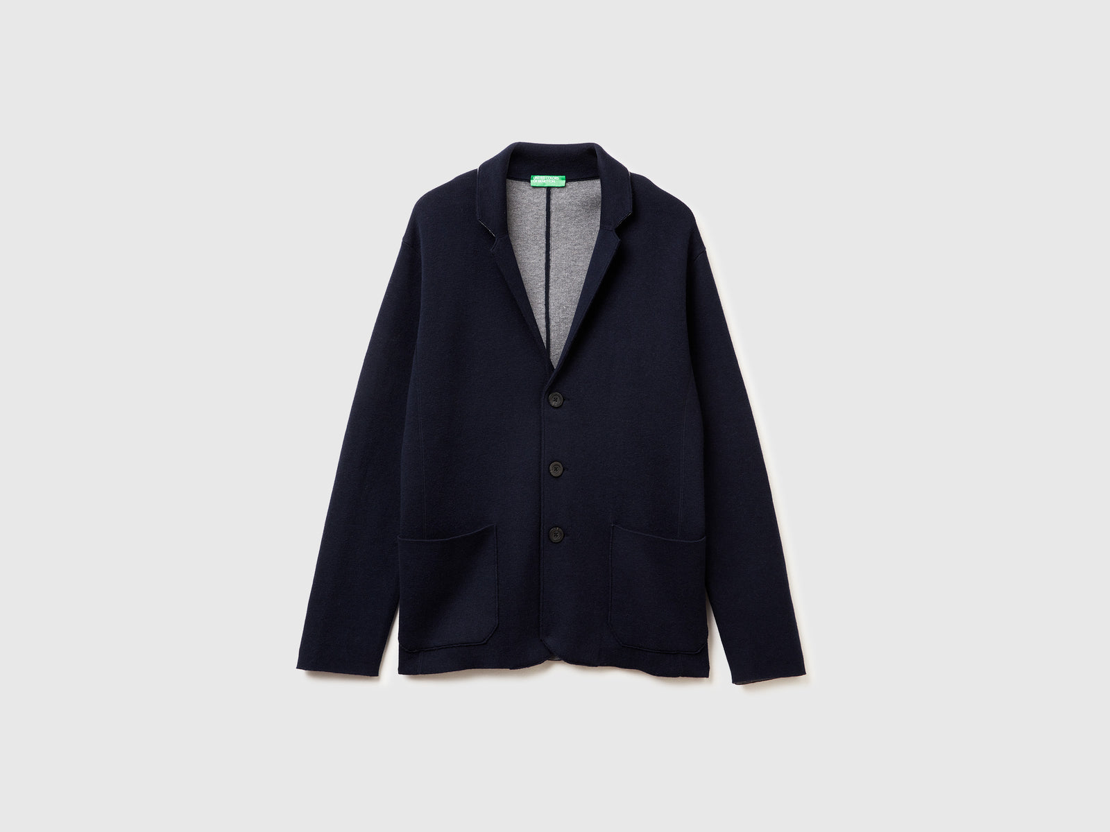 Blazer in maglia da uomo blu scuro | Benetton Outlet