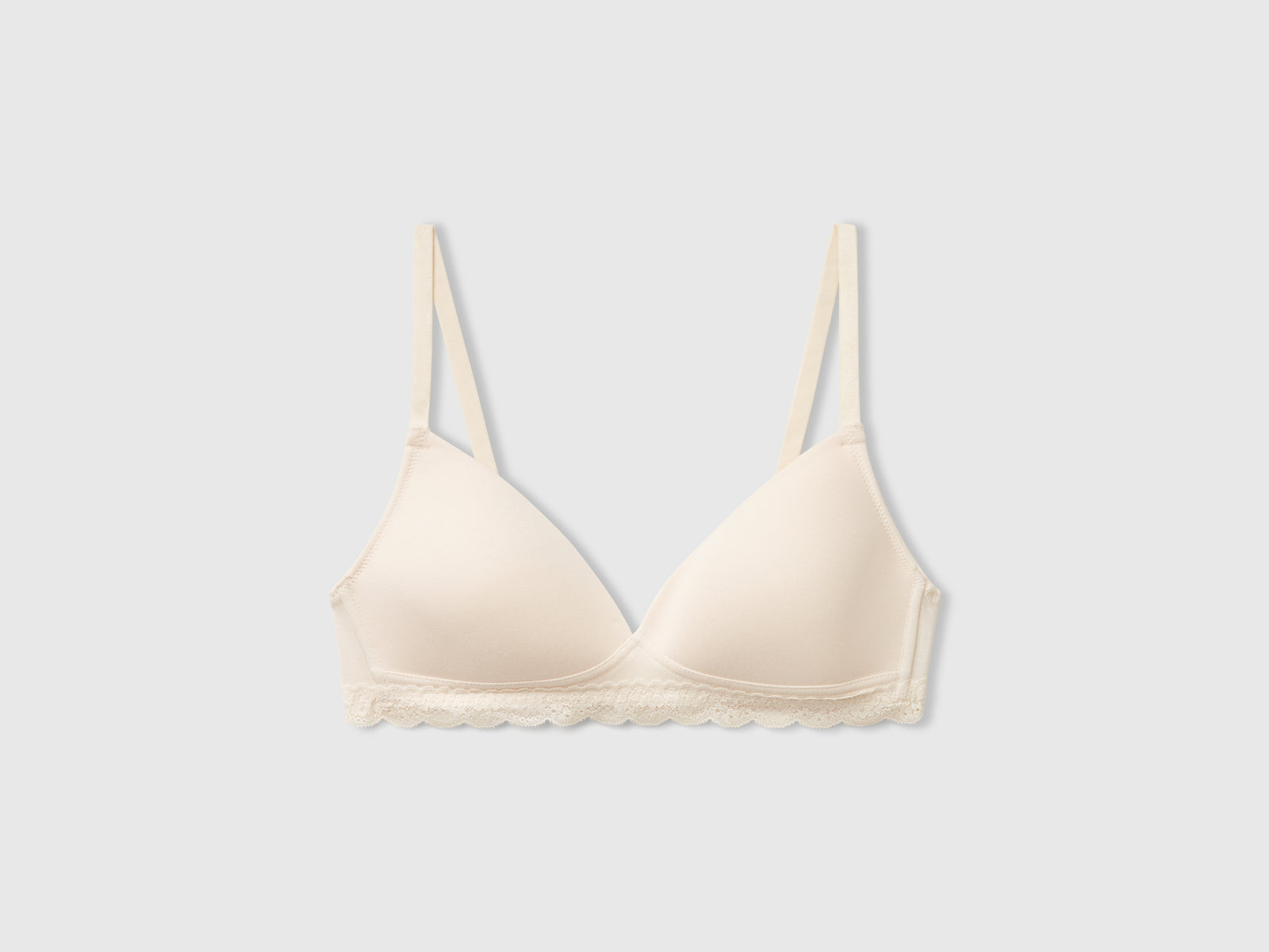 Reggiseno imbottito in Modal stretch da donna bianco panna | Benetton Outlet