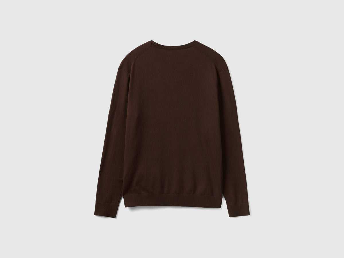 Maglia girocollo in misto cotone leggero