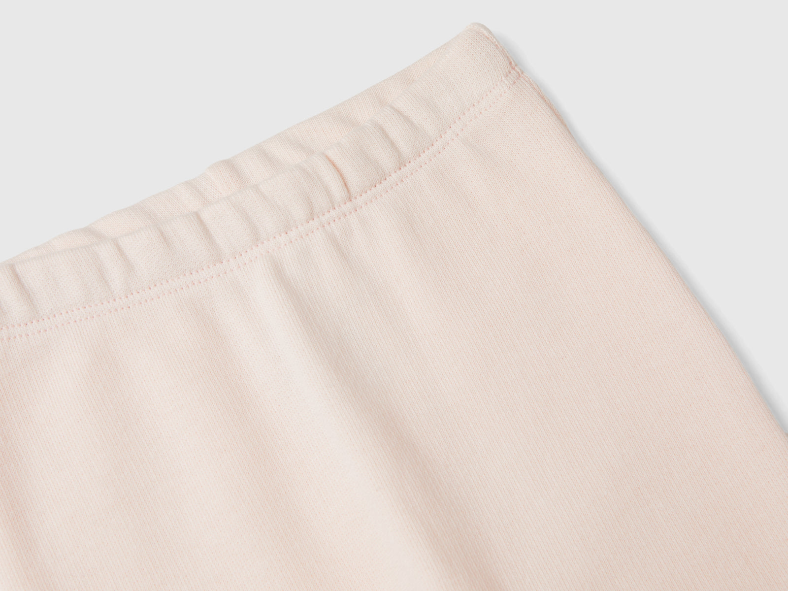 Completino in felpa di cotone bio da neonato rosa tenue 3 | Benetton Outlet
