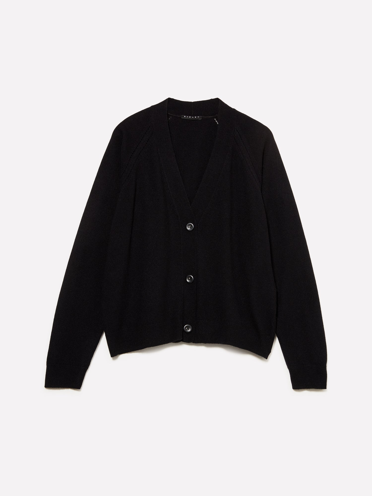 Cardigan over fit da donna nero | Sisley Outlet