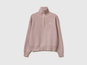 Maglione con mezza zip