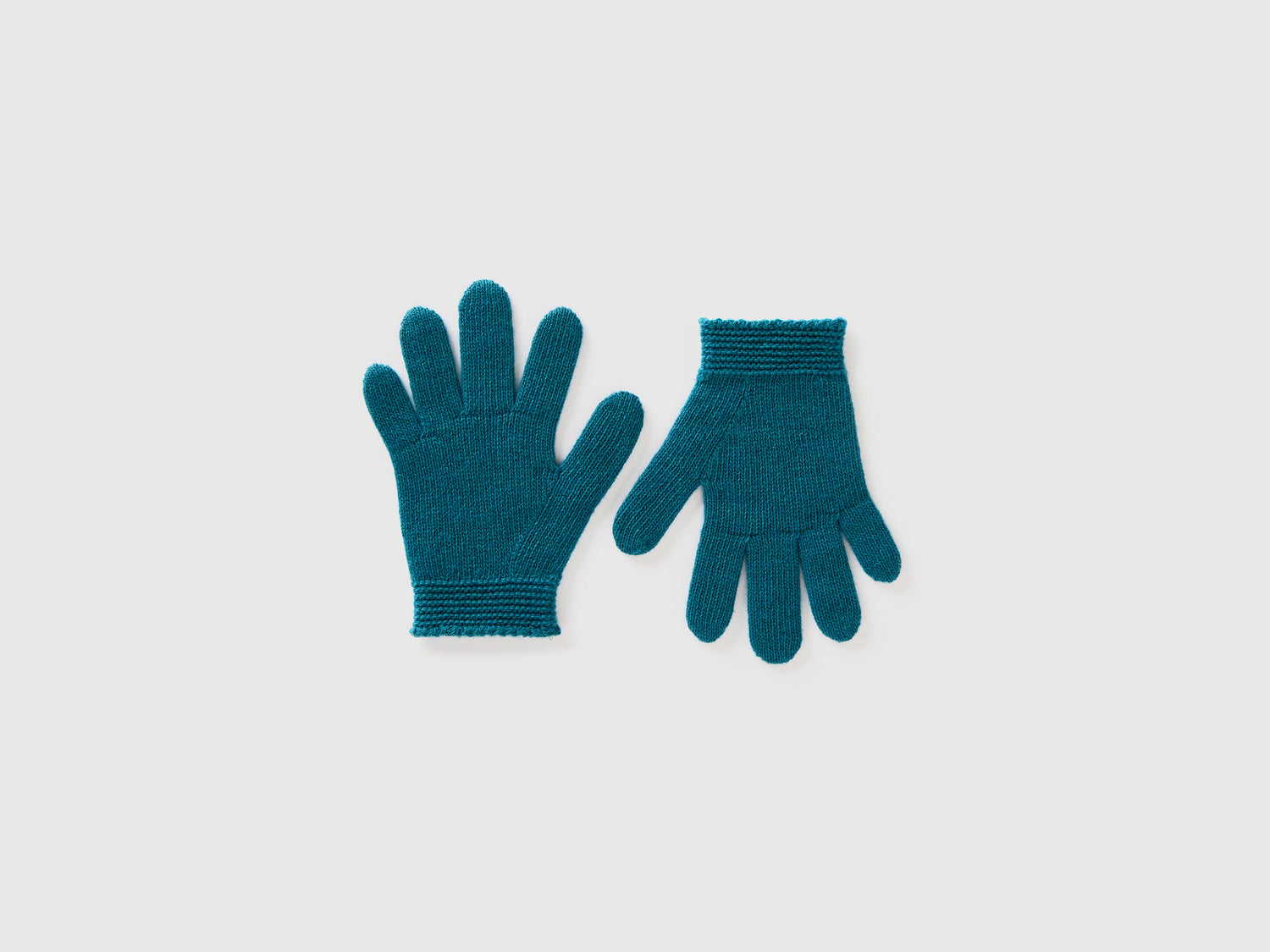 Guanti in misto lana stretch da bimbo verde scuro | Benetton Outlet