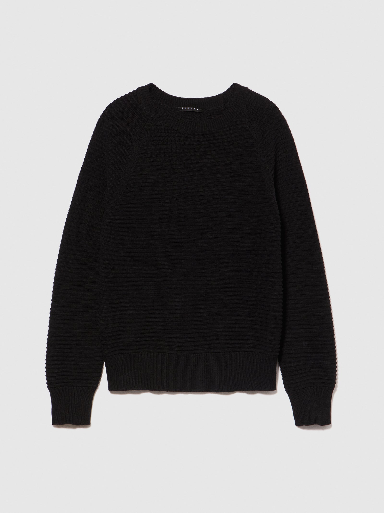 Maglia tinta unita da donna nero | Sisley Outlet