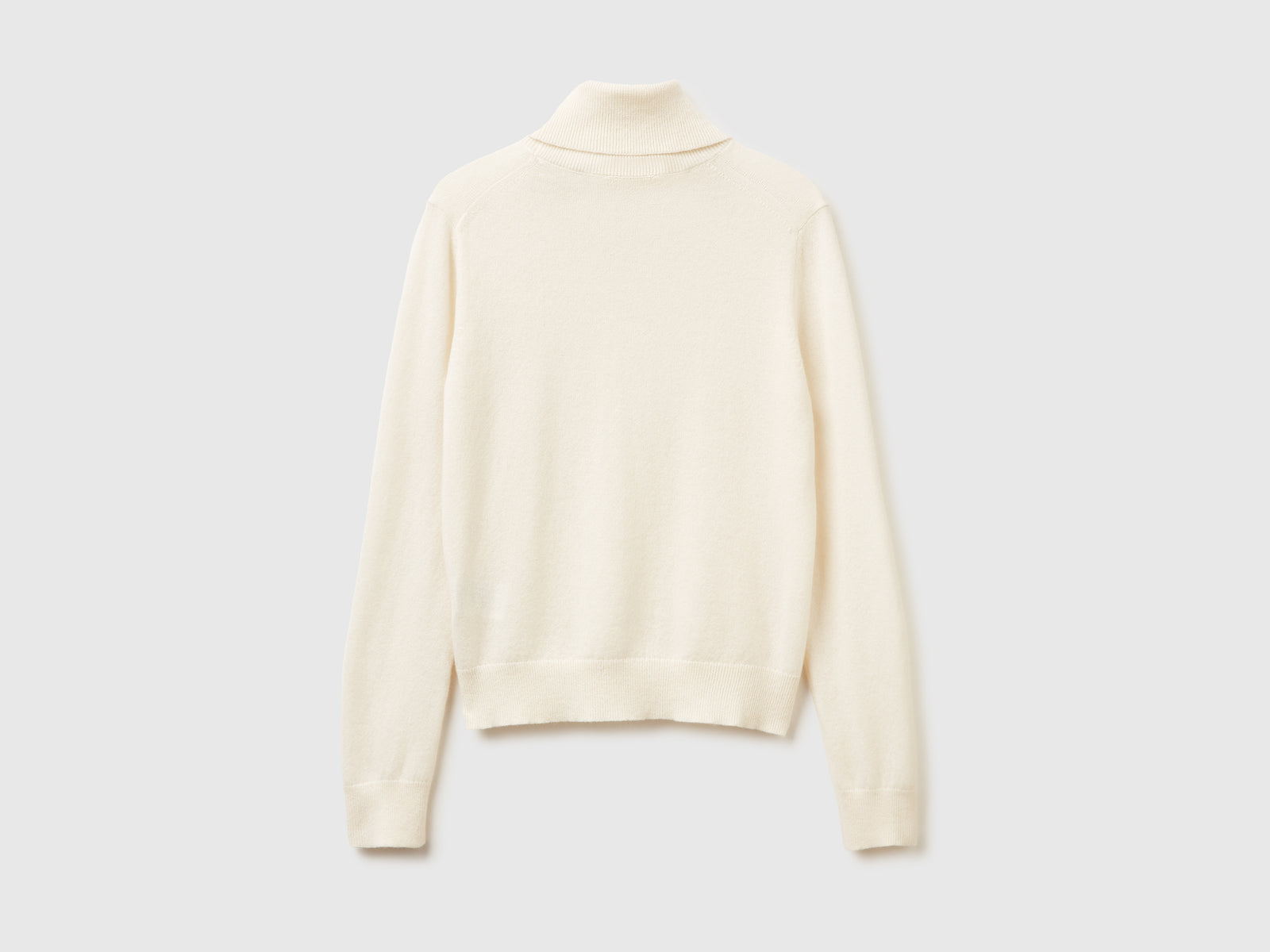 Dolcevita in puro cashmere da donna bianco panna 2 | Benetton Outlet