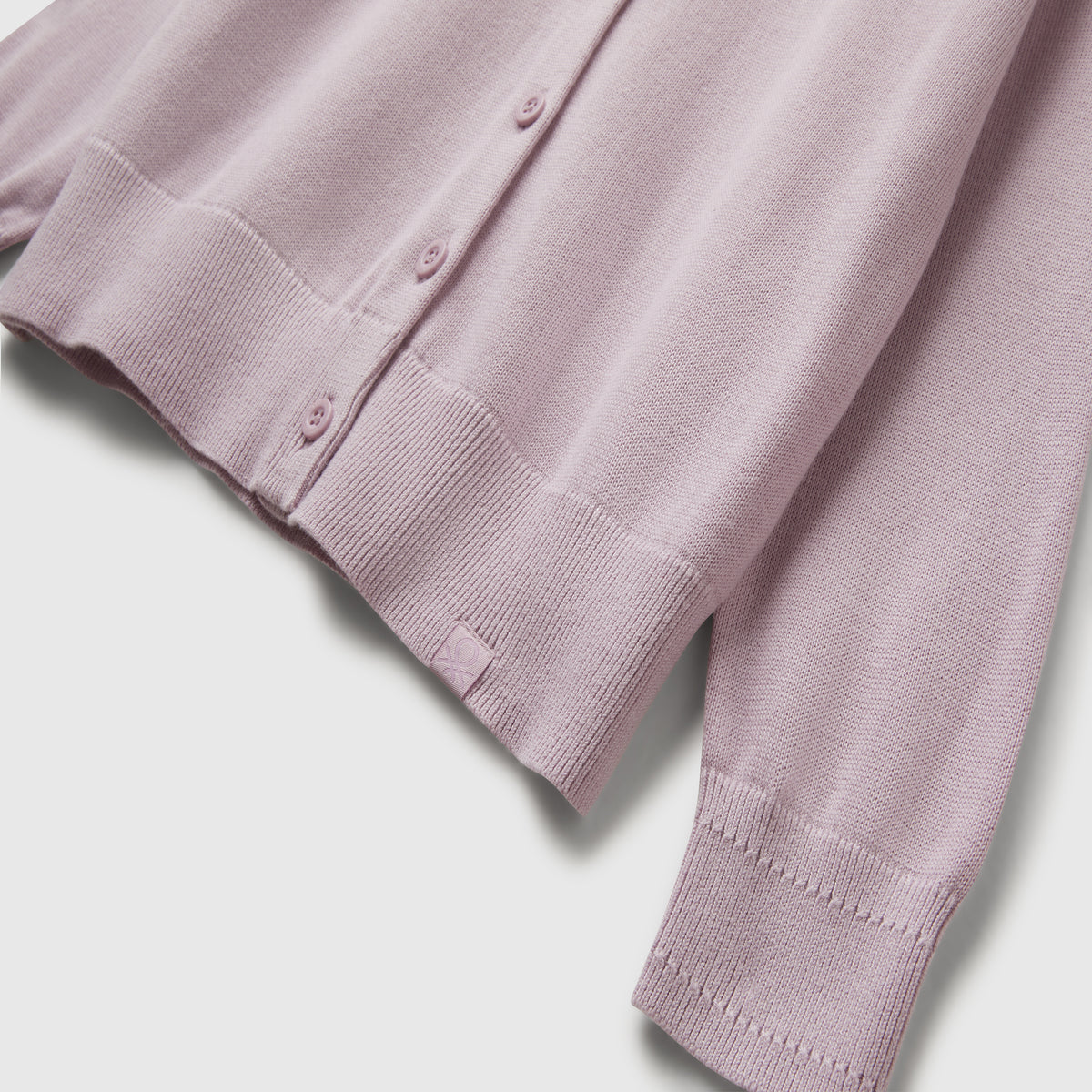 Cardigan girocollo in puro cotone