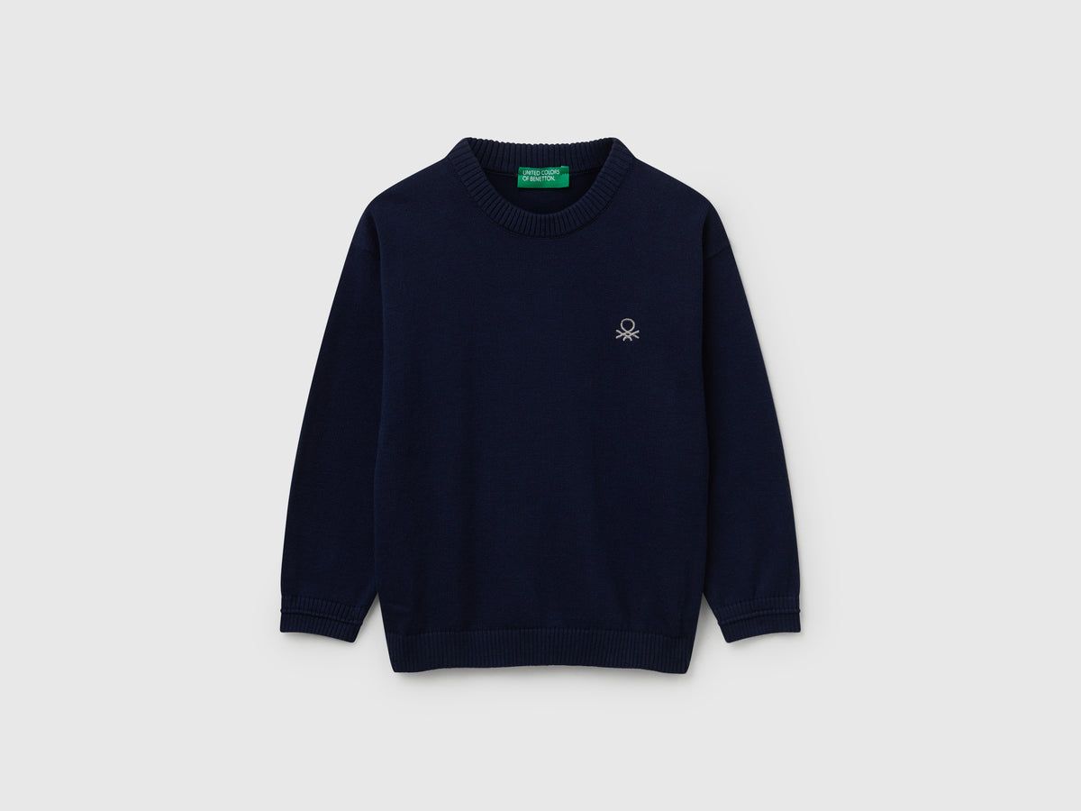 Maglioncino in puro cotone con logo