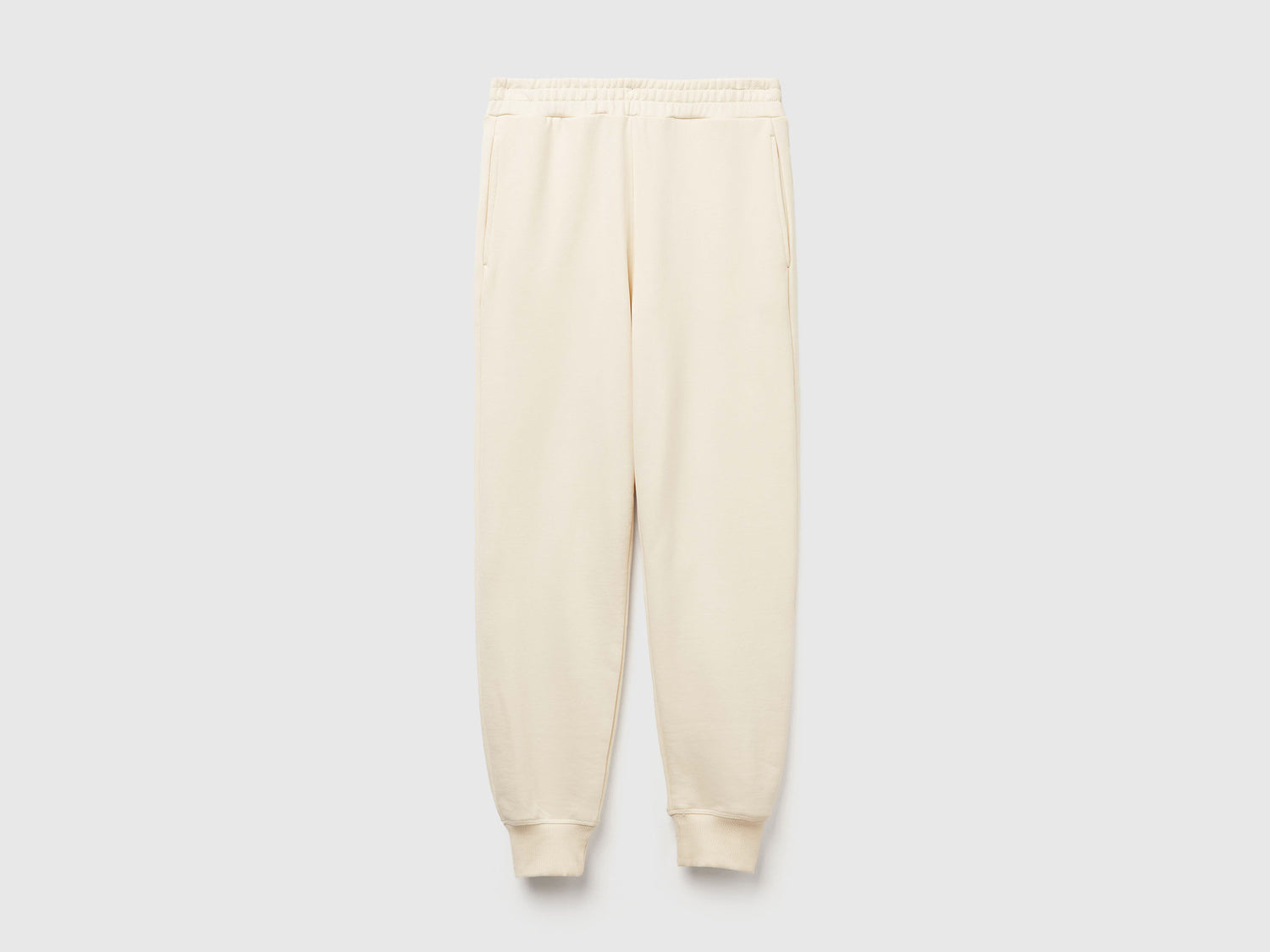 Joggers in puro cotone da donna bianco panna | Benetton Outlet