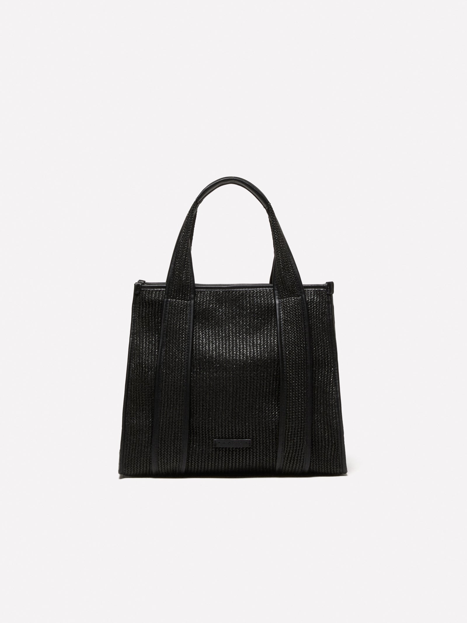 Shopper effetto paglia da donna nero 2 | Sisley Outlet