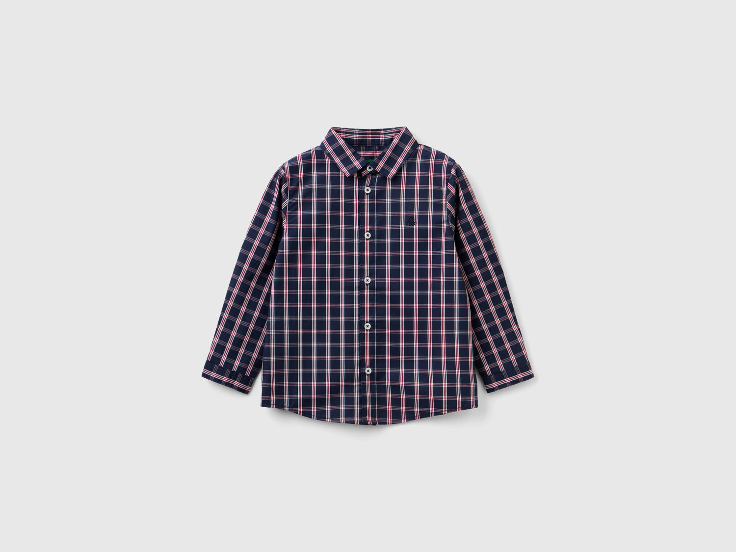 Camicia in puro cotone da bimbo multi-color | Benetton Outlet