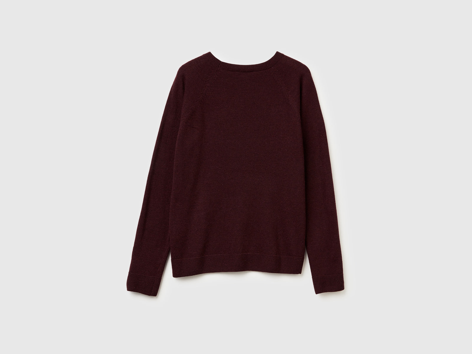 Maglia girocollo marrone in misto lana e cashmere da donna bruciato 2 | Benetton Outlet
