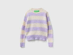 Maglia a righe in misto alpaca