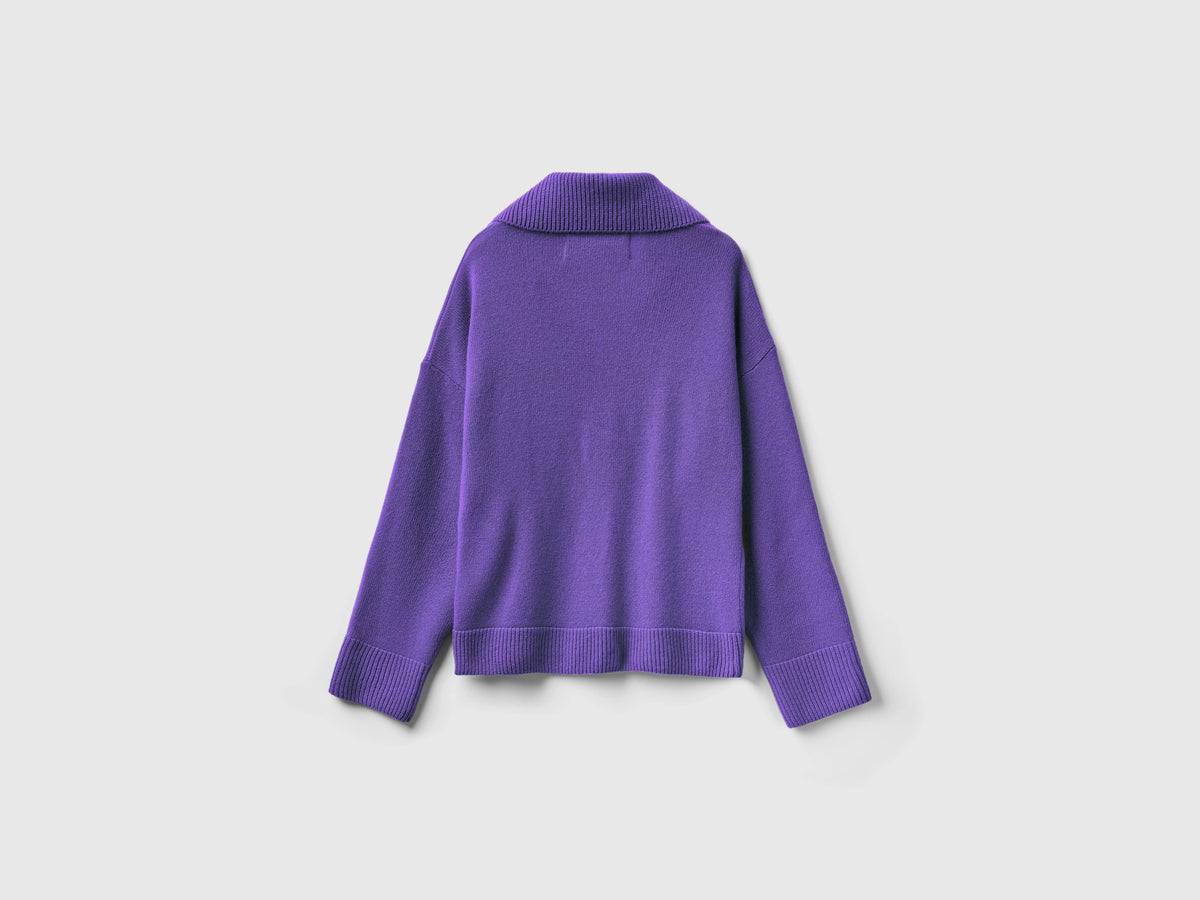 Maglia boxy fit con collo a polo
