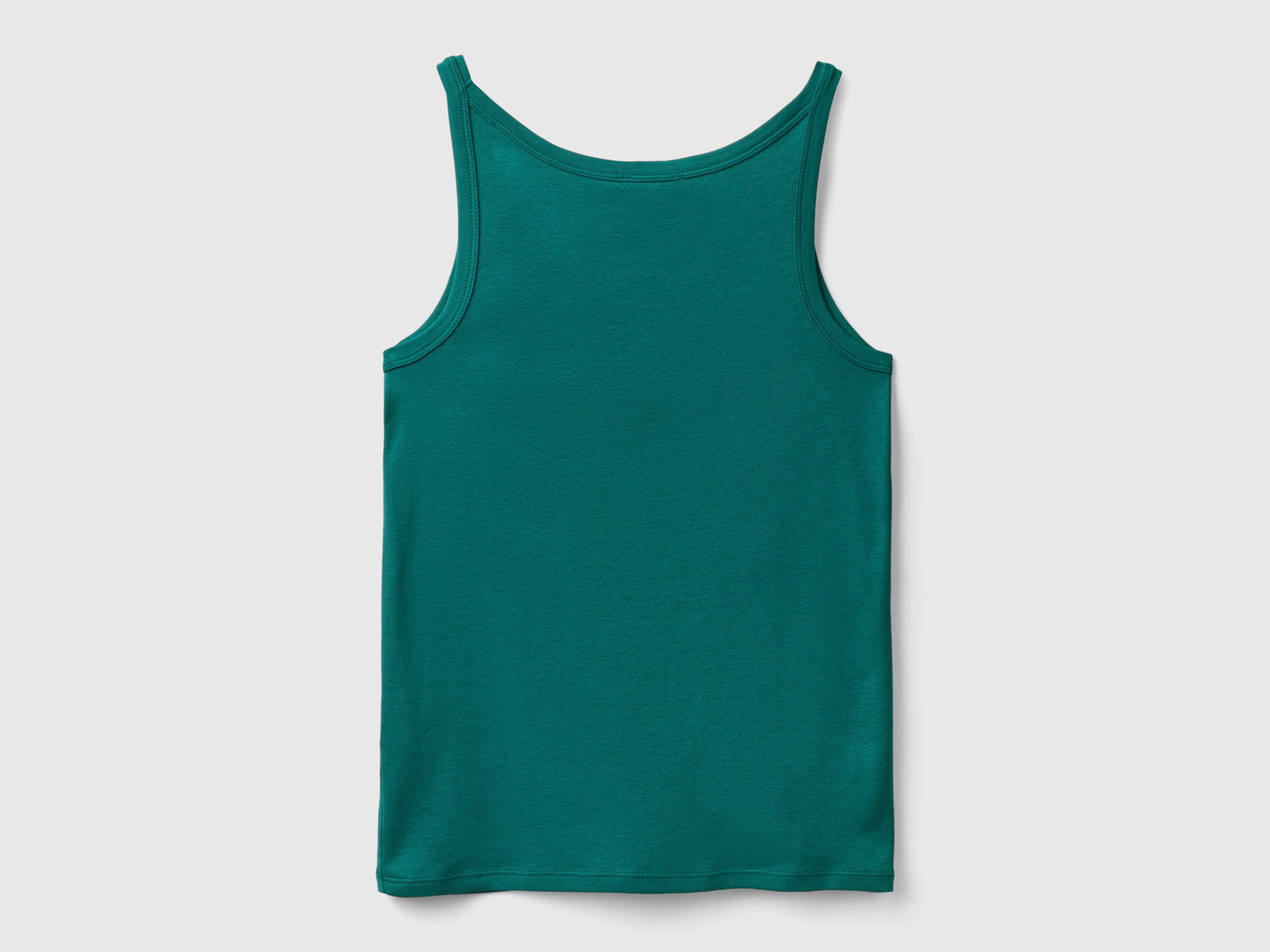 Canotta verde bosco in puro cotone da donna verde scuro 2 | Benetton Outlet