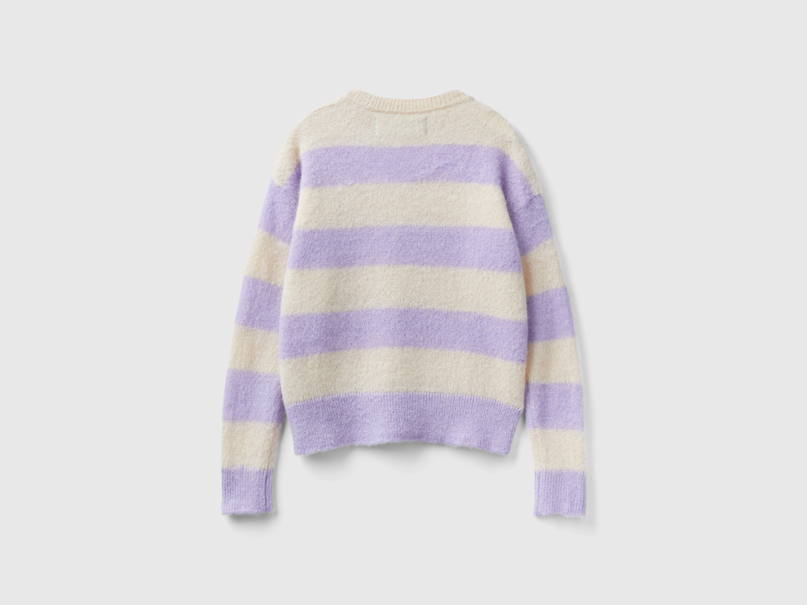Maglia a righe in misto alpaca da donna lilla 4 | Benetton Outlet