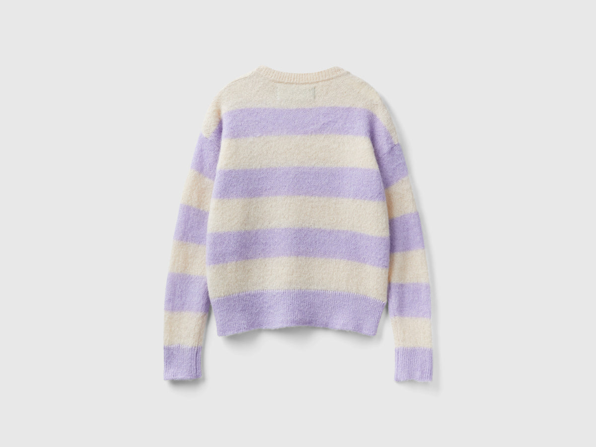 Maglia a righe in misto alpaca