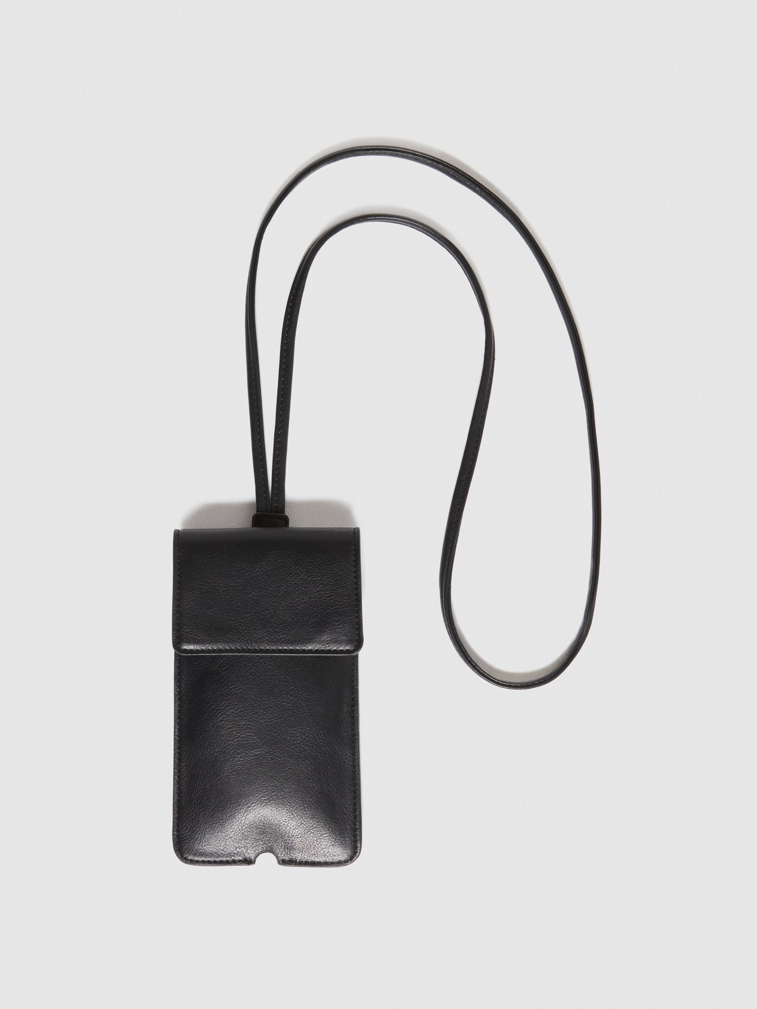 Porta cellulare con corda da uomo nero | Sisley Outlet