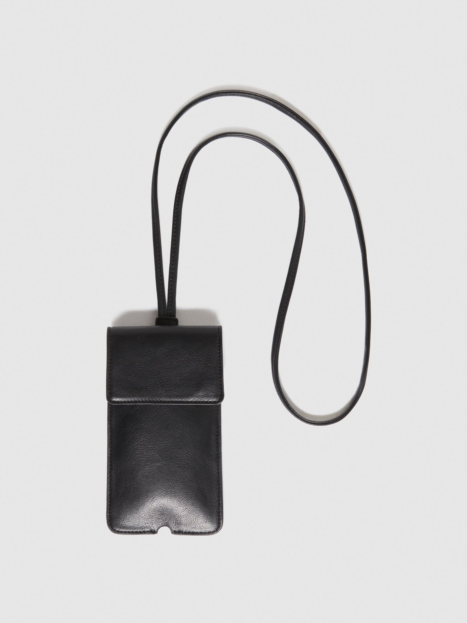 Porta cellulare con corda da uomo nero | Sisley Outlet