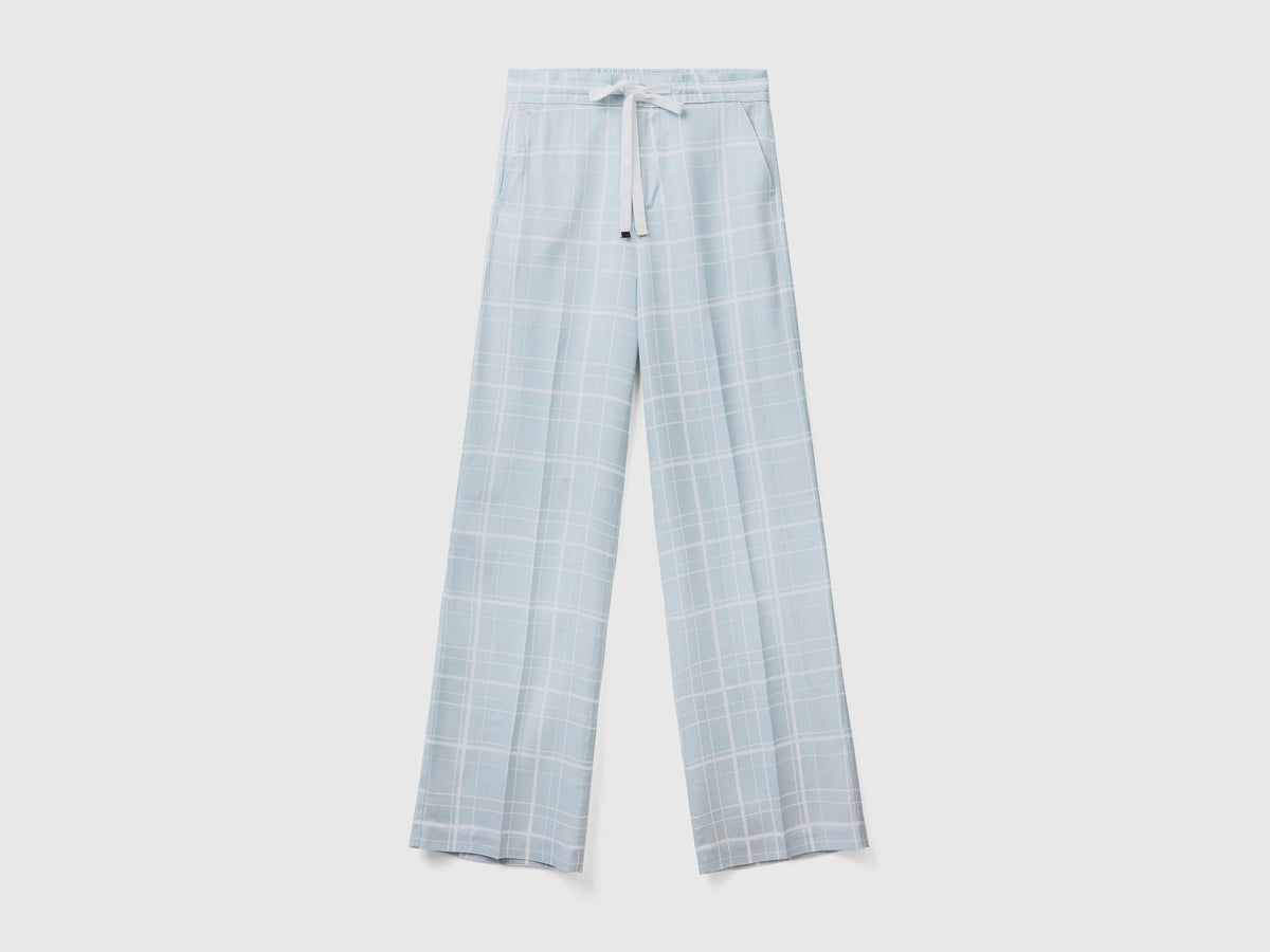 Pantaloni lunghi fluidi in puro lyocell