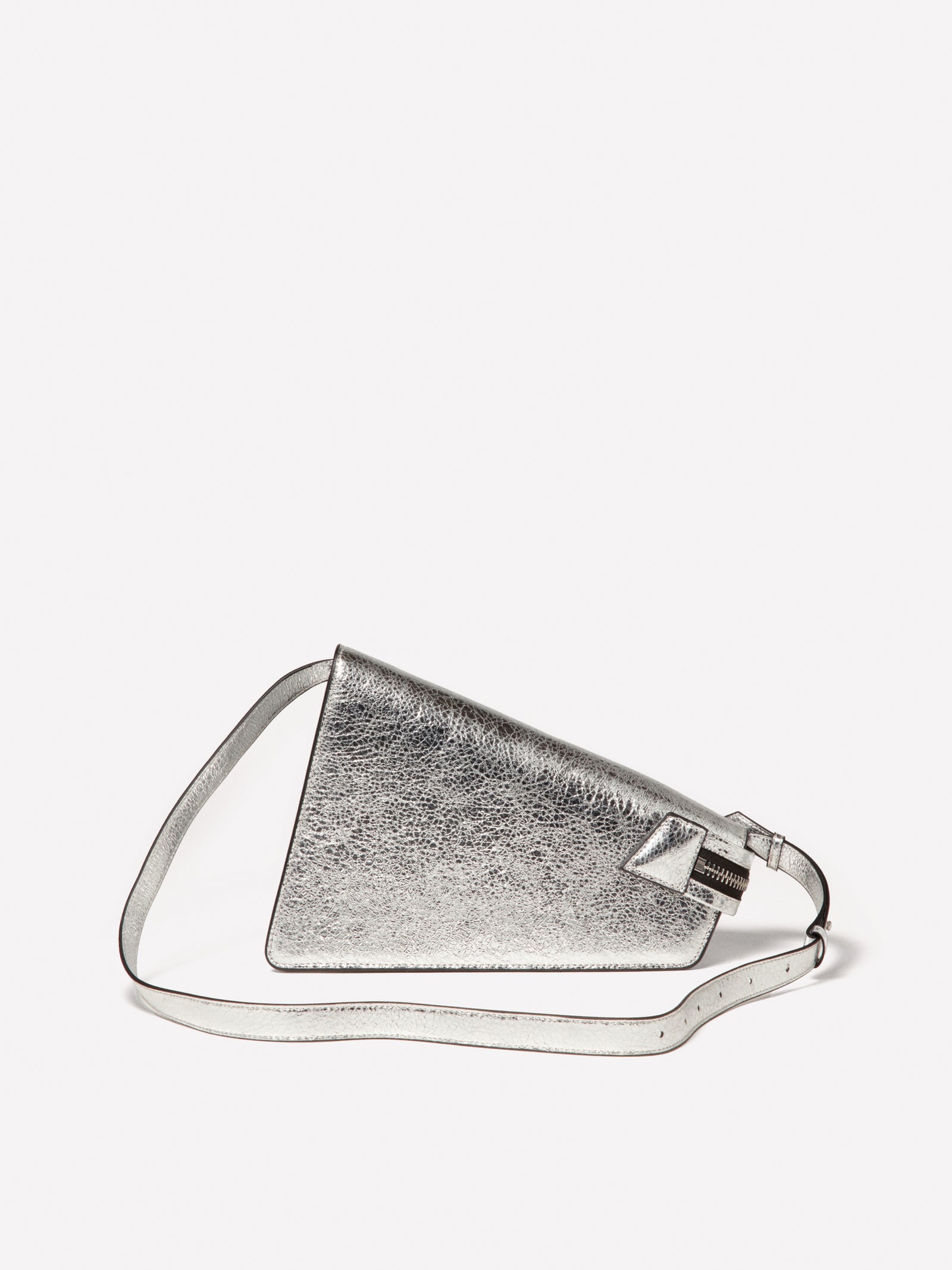 Borsa asimmetrica argentata con tracolla da donna argento 2 | Sisley Outlet