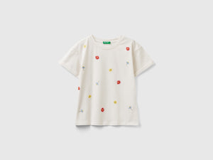 Maglietta con fiori ricamati