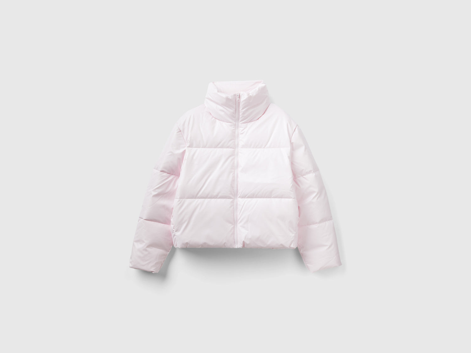 Piumino imbottito in ovatta da donna rosa tenue | Benetton Outlet