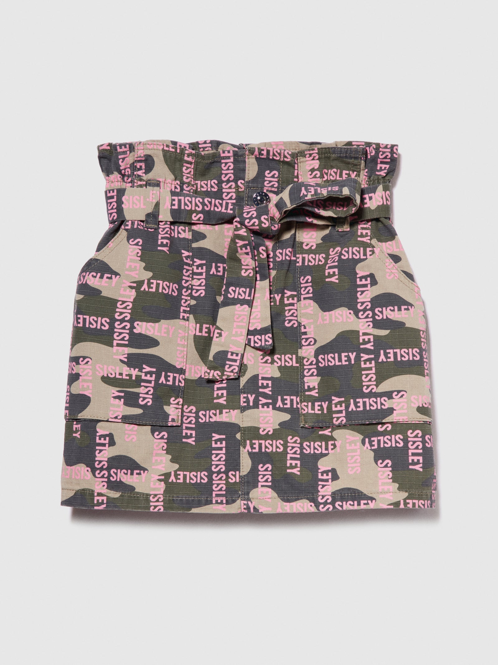 Gonna camouflage logata da bambina verde scuro | Sisley young Outlet