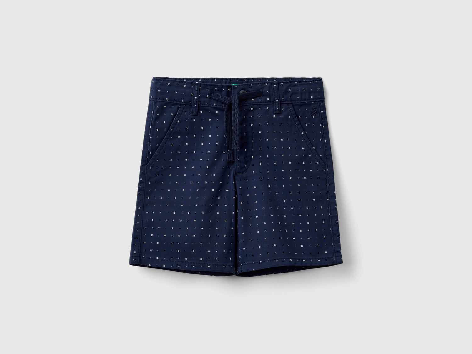 Shorts micro fantasia con coulisse da bimbo blu scuro | Benetton Outlet