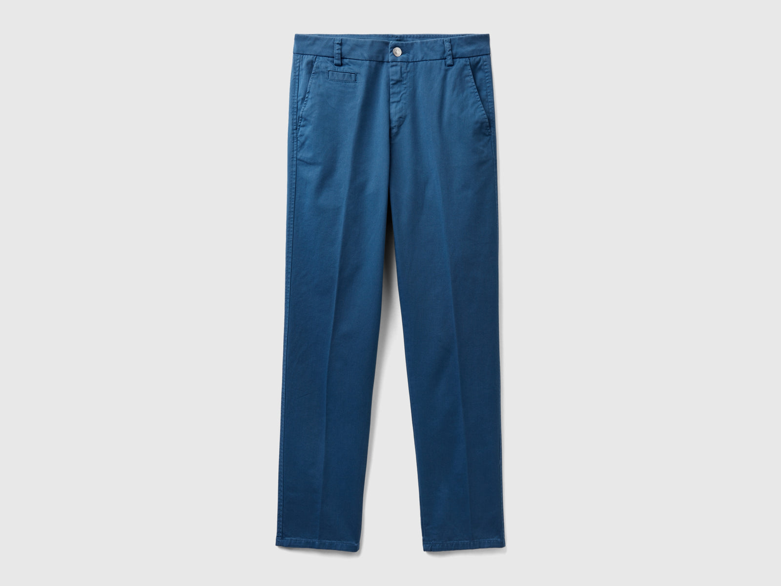 Chino slim fit in cotone blu da donna avio | Benetton Outlet
