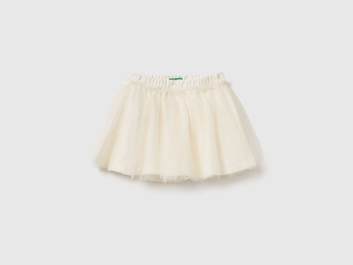 Gonna in tulle da bimba bianco panna | Benetton Outlet