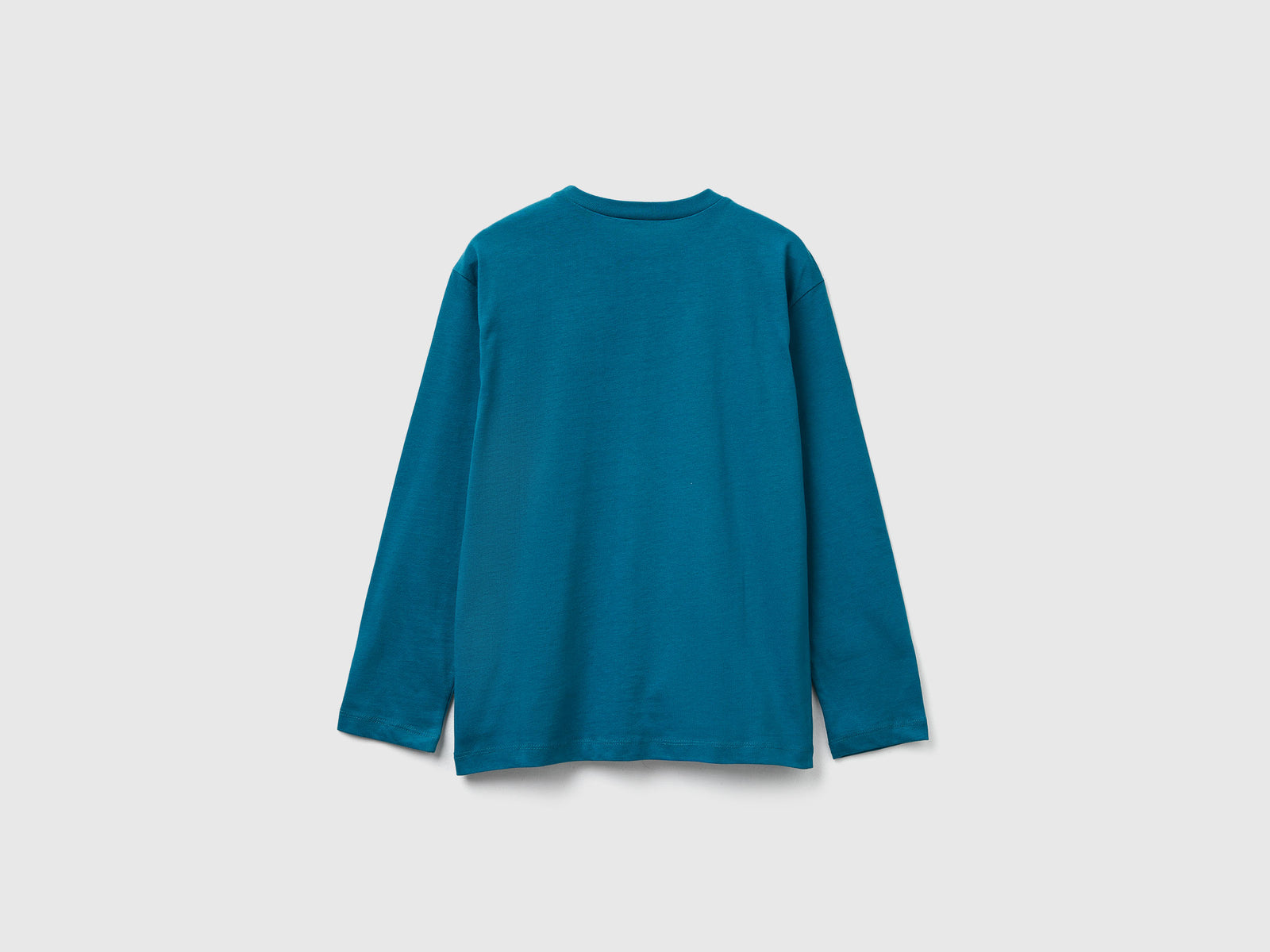 T-shirt con stampa da bambino verde ottanio 2 | Benetton Outlet