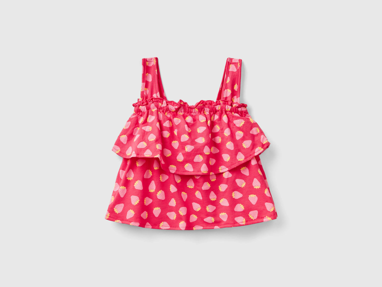 Top con stampa frutta da bimba fucsia | Benetton Outlet